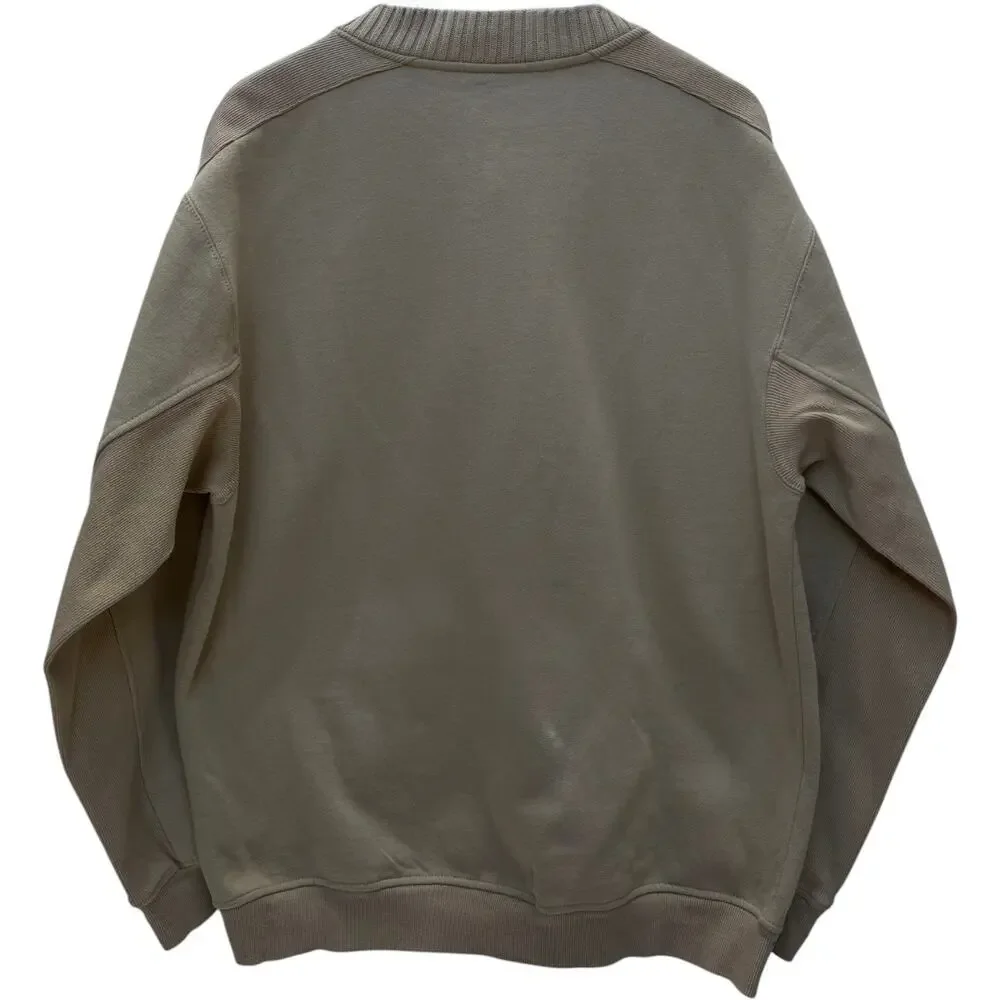 Cabelas Sweatshirt Mens XL Beige Full Zip Embroidered Logo